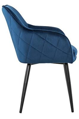 Artistiq Eetkamerstoel 'Juna' Velvet, kleur Blauw