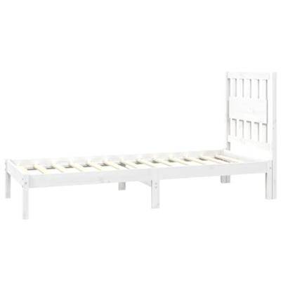Bedframe massief grenenhout wit 75x190 cm Bedframe massief grenenhout wit 75x190 cm