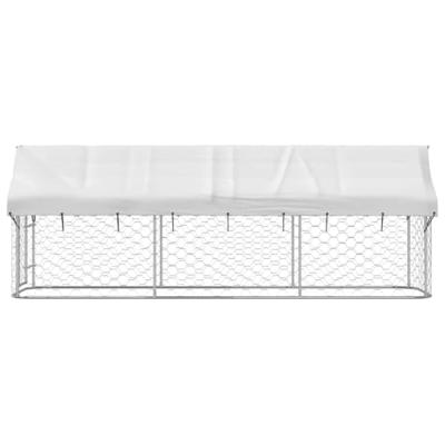 VidaXL Hondenkennel voor buiten met dak 400x100x150 cm - thumbnail