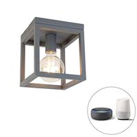 QAZQA Industriële smart plafondlamp donkergrijs incl. Wifi G95 - Cage - thumbnail