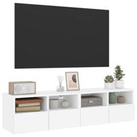 Tv-wandmeubels 2 st 60x30x30 cm bewerkt hout wit - thumbnail