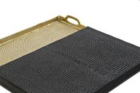 Bijzettafel DKD Home Decor 61 x 61 x 49 cm Zwart Gouden Staal Aluminium - thumbnail