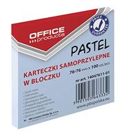 OFFICE products memoblok Pastel, ft 76 x 76 mm, 100 vel, pastelblauw - thumbnail