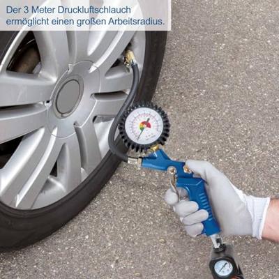 Draagbare compressor Scheppach AIR CASE - 2L- 1100 W - 8 bar (Geleverd met 12 accessoires, een blaaspistool, een opblaashandvat)