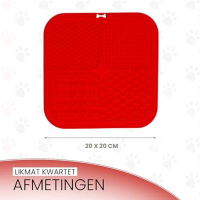 Eat Slow Live Longer Lick Mat Quad Red - thumbnail