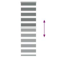 Zebra rolgordijn 45x150 cm stofbreedte 40,9 cm donkergrijs - thumbnail