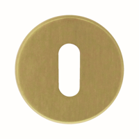 HDD Pro Sleutelplaatje Rond Klikrozas 45 Mm Mat Messing Gepolijst - thumbnail