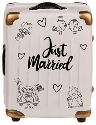 Spaarpot koffer &apos;Just Married&apos;