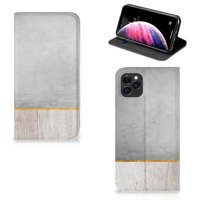 Apple iPhone 11 Pro Max Book | Wallet Case | Wood Concrete - thumbnail