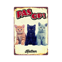 Plenty Gifts waakbord blik katten - thumbnail