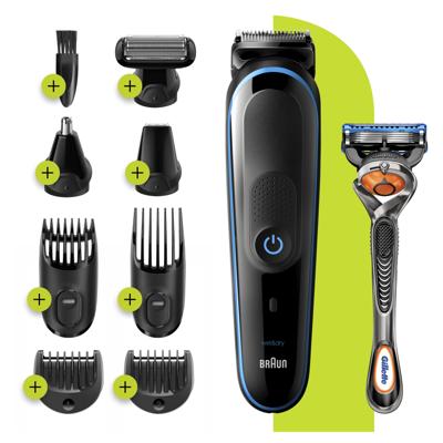 Braun All-in-one MGK5280 9-in-1 Trimmer, Baardtrimmer Voor Mannen, Bodygroomer En Haartrimmer, Zwart/Blauw Braun All-in-one MGK5280 9-in-1 Trimmer, Baardtrimmer Voor Mannen, Bodygroomer En Haartrimmer, Zwart/Blauw