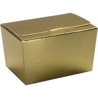 Ballotin | karton + PP | 150gr | 89x60x55mm | goud/wit | 200 stuks - thumbnail