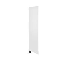Electrische Wifi Radiator Sanicare HPW Carini Denso 180x40 cm Mat Wit Met Thermostaat Zwart Linksonder - thumbnail