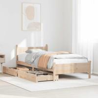 Bedframe zonder matras massief grenenhout 90x200 cm - thumbnail