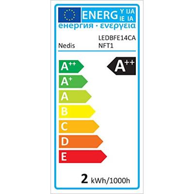 Nedis ledbfe14canft1 retro led-gloeilamp e14 kaars met gebogen punt 2,5 w 250 lm
