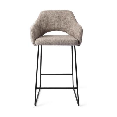 Jesper Home Barkruk 'Yanai' Slide Black, kleur Biscuit Beach (zithoogte 65cm)