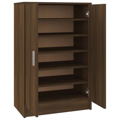 VidaXL Schoenenkast 60x35x92 cm bewerkt hout bruin eikenkleur