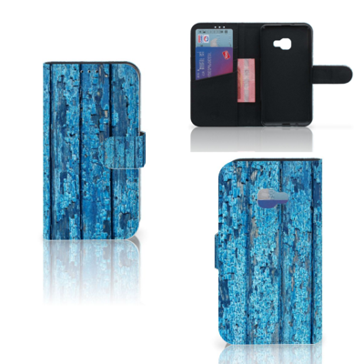 Samsung Galaxy Xcover 4 | Xcover 4s | Book Style Case | Wood Blue