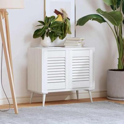 Kastdeuren louvredesign 2 st 39,5x29,5 cm wit