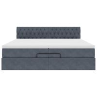 Ottoman bed met matrassen en LED's 200x200cm fluweel - thumbnail