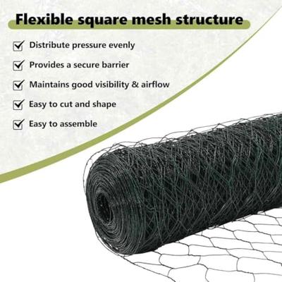 VidaXL Hexagon hek groen 1,4 x 50 m pvc