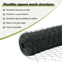 VidaXL Hexagon hek groen 1,4 x 50 m pvc - thumbnail