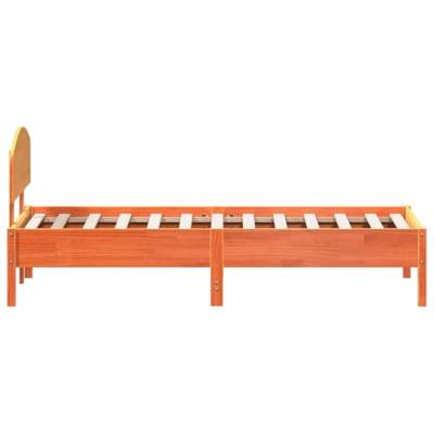Bedframe zonder matras massief grenenhout wasbruin 75x190 cm Bedframe zonder matras massief grenenhout wasbruin 75x190 cm