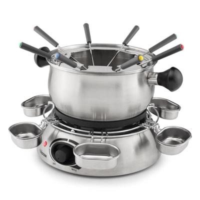 Tristar fo-1100 fondue (roestvrij staal, 8 personen, 1300 w, geschikt voor olie, chocolade en kaas)