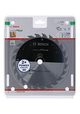 Bosch Accessories 2608837698 2608837698 Hardmetaal-cirkelzaagblad 184 x 16 mm Aantal tanden: 24 1 stuk(s) Bosch Accessories 2608837698 2608837698 Hardmetaal-cirkelzaagblad 184 x 16 mm Aantal tanden: 24 1 stuk(s)