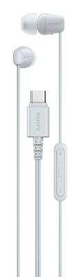 Sony IER‑EX15C - Bedrade USB-C oordopjes met microfoon – Lichtgewicht in-ear hoofdtelefoon – Knoopvrije kabel, helder geluid – Perfect voor op reis en dagelijks gebruik – Wit