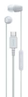 Sony IER‑EX15C - Bedrade USB-C oordopjes met microfoon – Lichtgewicht in-ear hoofdtelefoon – Knoopvrije kabel, helder geluid – Perfect voor op reis en dagelijks gebruik – Wit - thumbnail