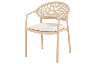 Hartman Taragona stapelbare dining tuinstoel cappuccino