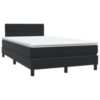 Boxspring met matras fluweel zwart 120x210 cm - thumbnail