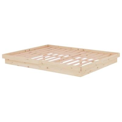 Bedframe zonder matras massief hout 160x200 cm - thumbnail