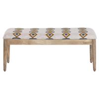 Kruk Home ESPRIT Beige Multicolour Mangohout 113 X 35 X 45 CM - thumbnail