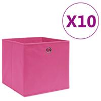 Opbergboxen 10 st 28x28x28 cm nonwoven stof roze - thumbnail