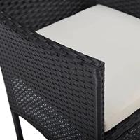 Tuinstoelen poly rattan 2 stuks zwart - thumbnail