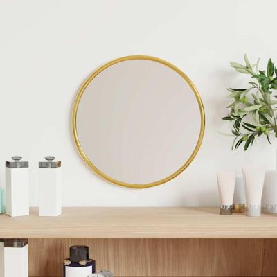 VidaXL Wandspiegel rond ø20 cm goudkleurig