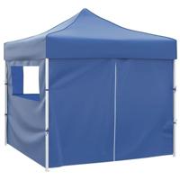 Vouwtent met 4 zijwanden 3x3 m blauw - thumbnail