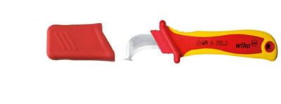 Wiha Ontmantelingsmes | haakmesje | met glijschoen voor ronde kabel | in blister | 200 mm | 8" - 36053 - 36053 Wiha Ontmantelingsmes | haakmesje | met glijschoen voor ronde kabel | in blister | 200 mm | 8" - 36053 - 36053