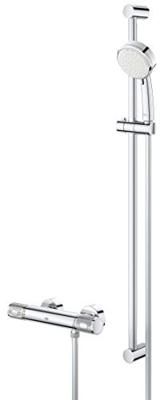 Doucheset Grohe Grohtherm 1000 Performance Opbouw Rond Glans Chroom Hartafstand 15cm Thermostaatkraan Glijstang 90cm Handdouche 2 Standen Doucheset Grohe Grohtherm 1000 Performance Opbouw Rond Glans Chroom Hartafstand 15cm Thermostaatkraan Glijstang 90cm Handdouche 2 Standen