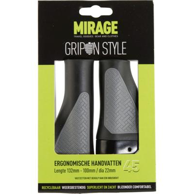 Mirage Fiets Handvatten - Comfortabel & Duurzaam - Zwart/Grijs Mirage Fiets Handvatten - Comfortabel & Duurzaam - Zwart/Grijs