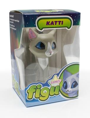 Lumo Stars speelfiguur Pupu konijn junior 10 cm ABS grijs/wit