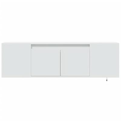 Tv-wandmeubel met LED-verlichting 135x31x39,5 cm wit