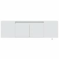 Tv-wandmeubel met LED-verlichting 135x31x39,5 cm wit - thumbnail