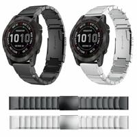 By Qubix - Stainless steel schakelband - Zwart - Compatible met Garmin Tactix 8-51mm - Compatible Garmin bandje - thumbnail
