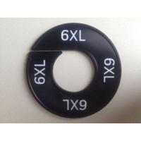 Maatring 9cm zwart/wit 6XL - thumbnail