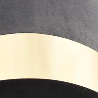 Kruk fluweel donkergrijs en goudkleurig - thumbnail