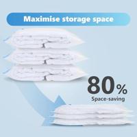 VidaXL Opslagzakken met opslag 5 pcs transparant en blauw 120 x 70 cm - thumbnail