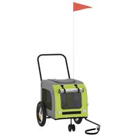 Fietskar voor huisdieren Groen en rood 124,5 x 63,5 x 53 cm - thumbnail